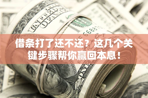 济南借条打了还不还？这几个关键步骤帮你赢回本息！