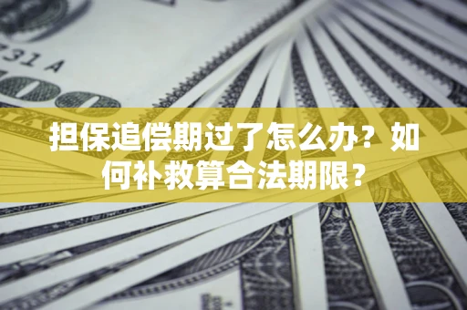 济南担保追偿期过了怎么办？如何补救算合法期限？