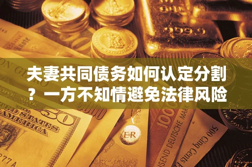 济南夫妻共同债务如何认定分割？一方不知情避免法律风险必看！